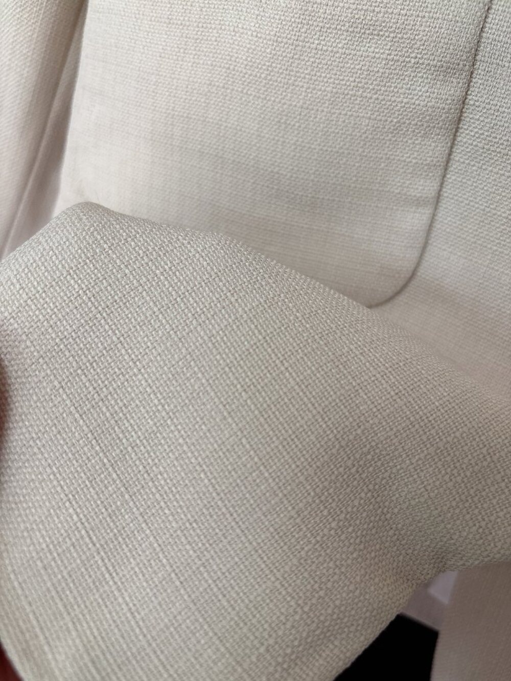 Women's Cream Textured Button Jacket - Picture 2 of 6